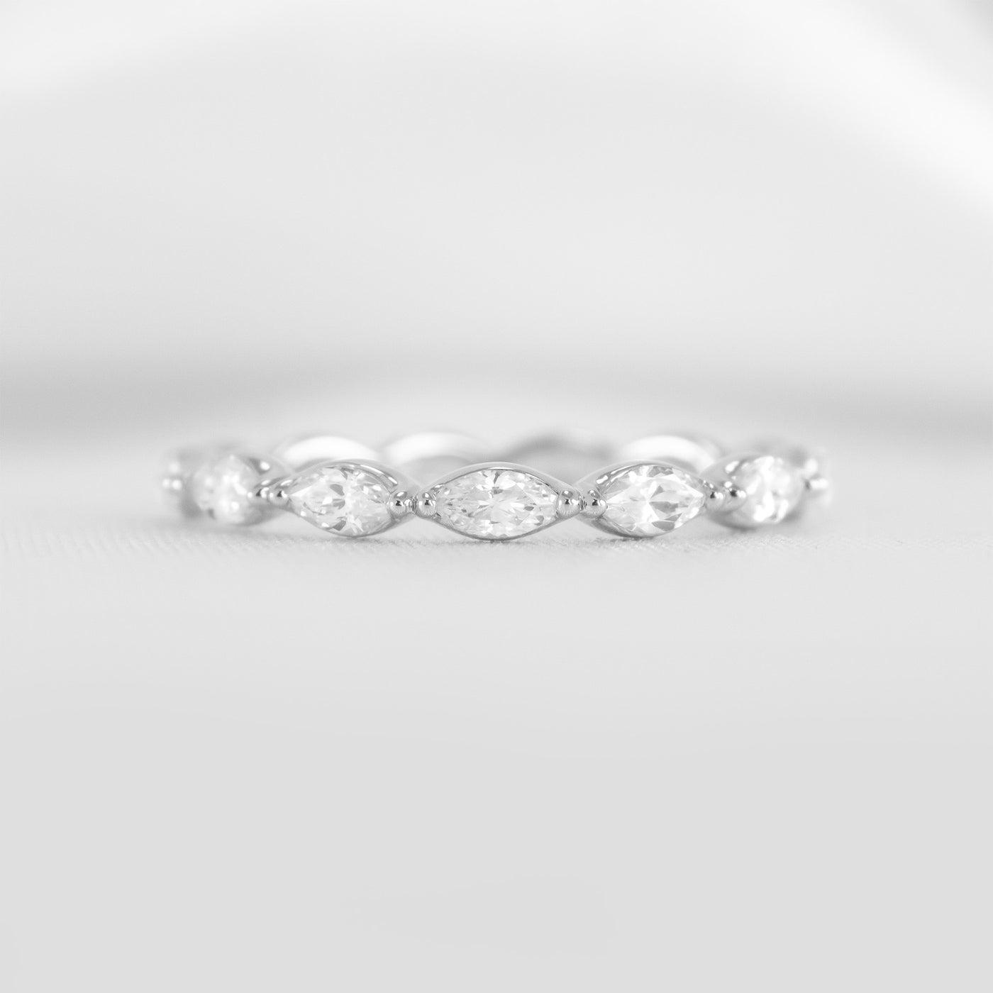The Vashti East West Marquise Eternity Ring | Lisa Robin#color_14k-white-gold