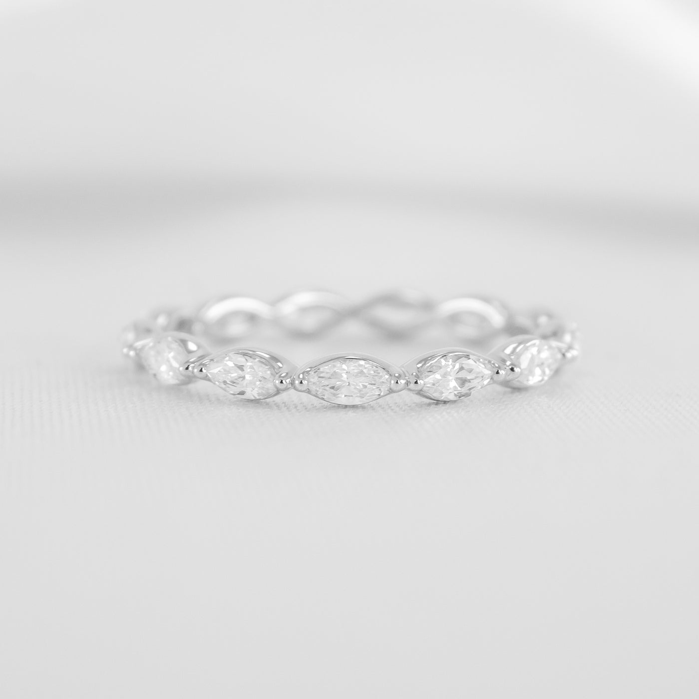 The Vashti East West Marquise Eternity Ring | Lisa Robin#color_14k-white-gold