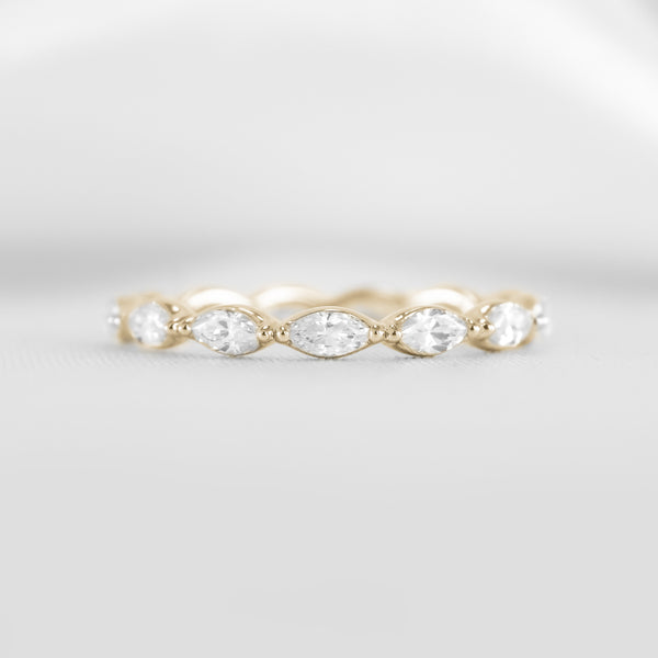The Vashti East West Marquise Eternity Ring in 14K yellow gold | Lisa Robin#color_14k-yellow-gold