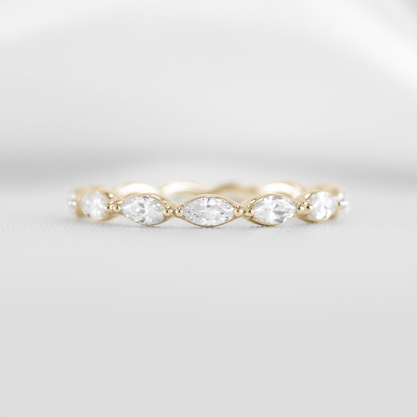 The Vashti East West Marquise Eternity Ring | Lisa Robin#color_14k-yellow-gold