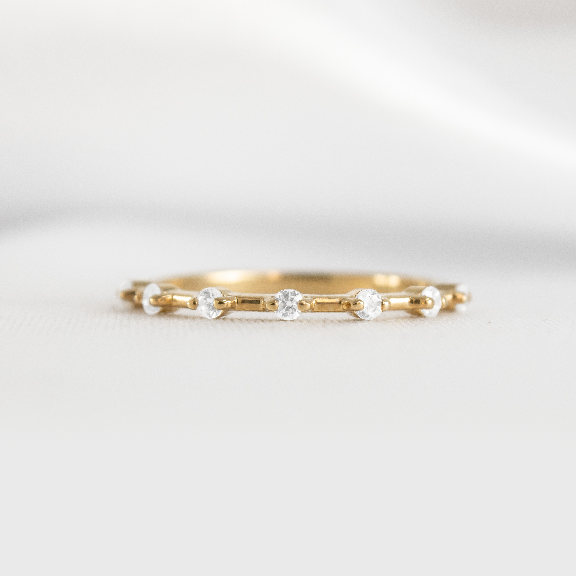 Verity lab diamond distance 14K yellow gold wedding band by Lisa Robin#color_14k-yellow-gold