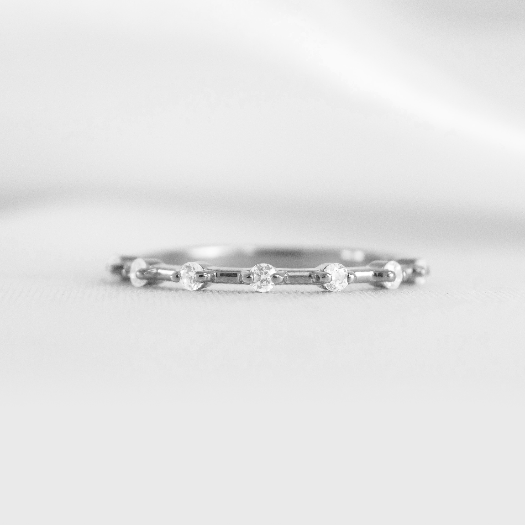 Verity distance diamond wedding ring in white gold by lisa Robin Jewelry