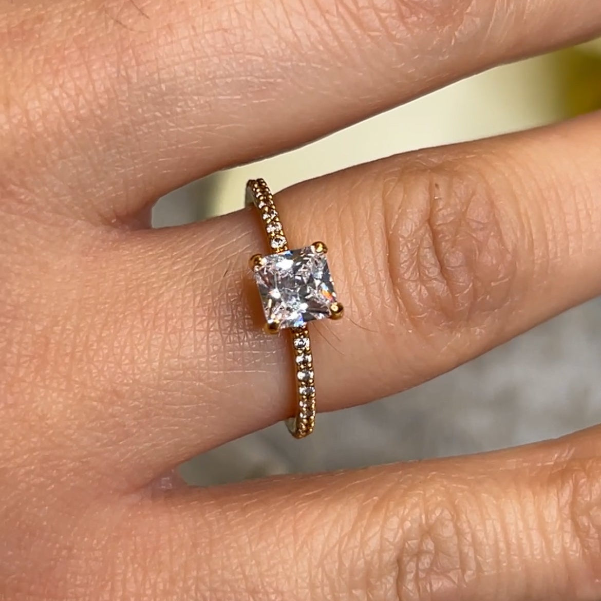 The Vivienne Diamond Pavé Engagement Ring