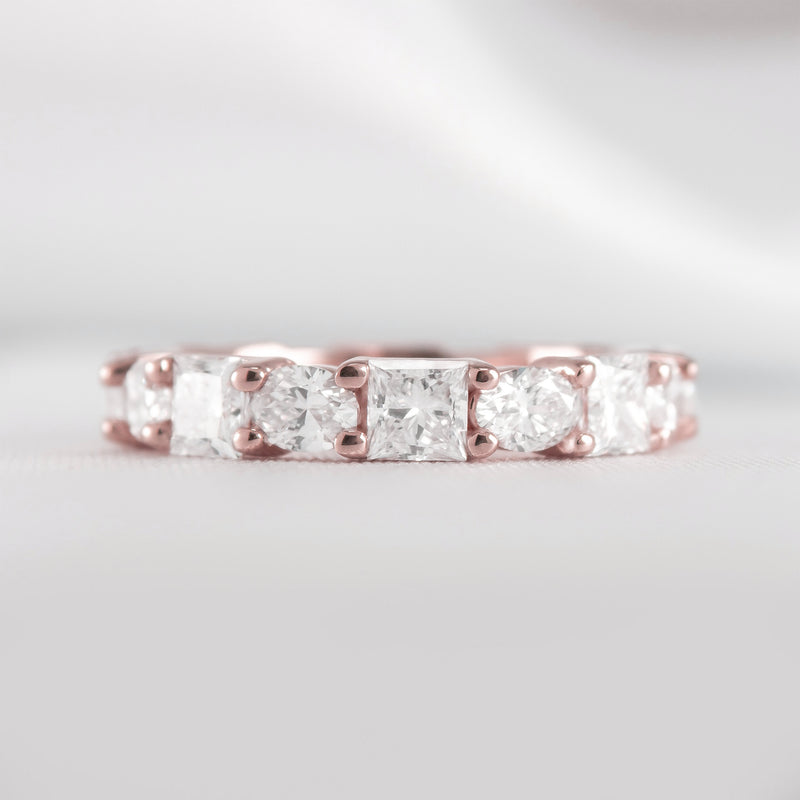 The Kylan Princess Cut and Oval Diamond East West Ring - Lisa Robin