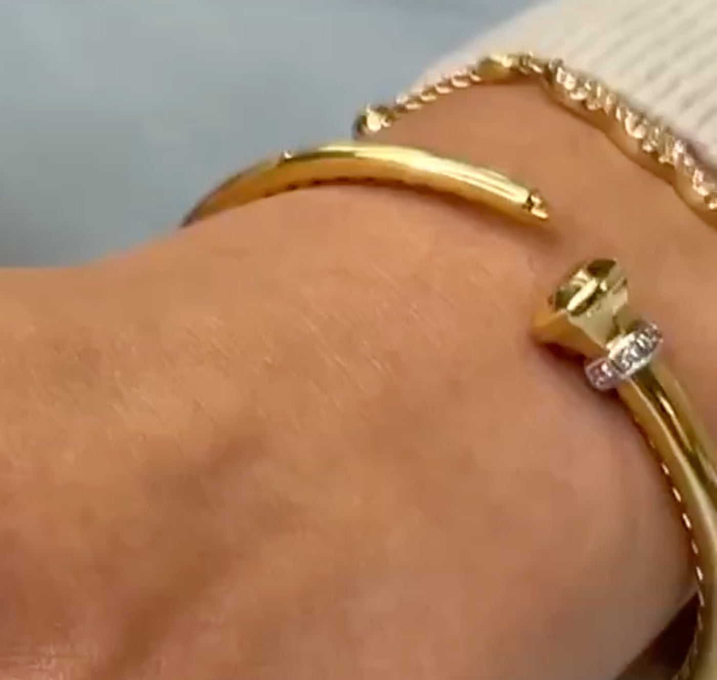 Gold Diamond Wrap Bangle - Lisa Robin