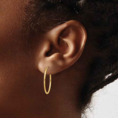 Shown in 25mm * Endless 14K Gold Hoops#size_25mm