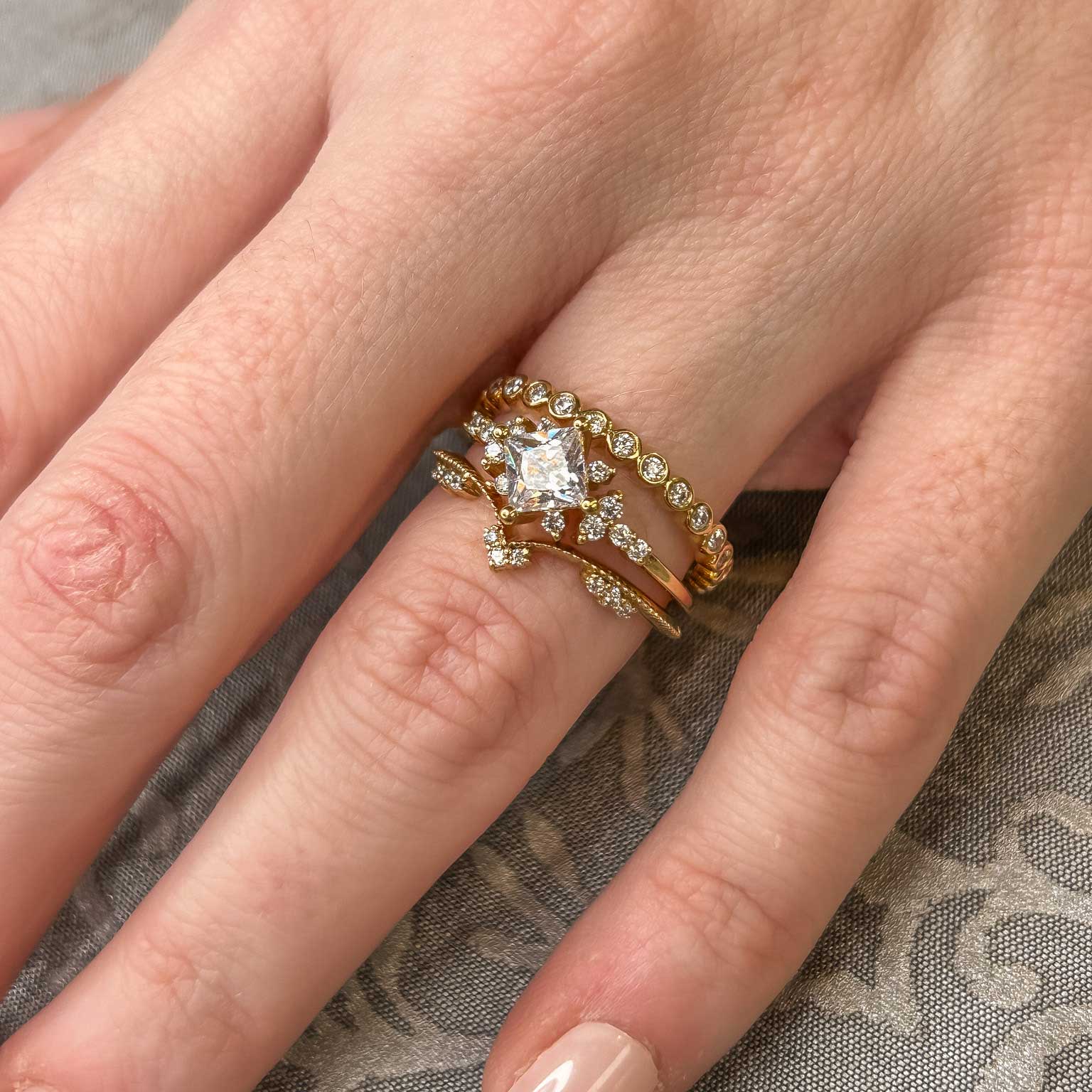 The Matilda Vintage Chevron Wedding Ring