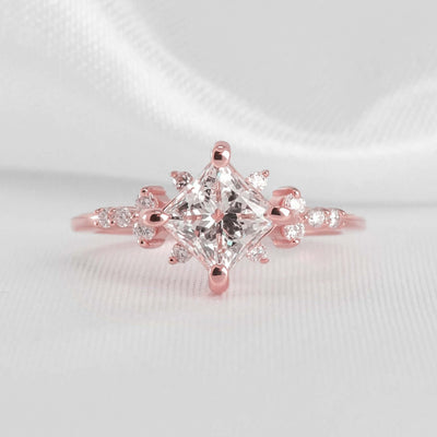 Shown in 1.10 Carat * The Zakari Starlight Princess Diamond Engagement Ring | Lisa Robin#color_14k-rose-gold