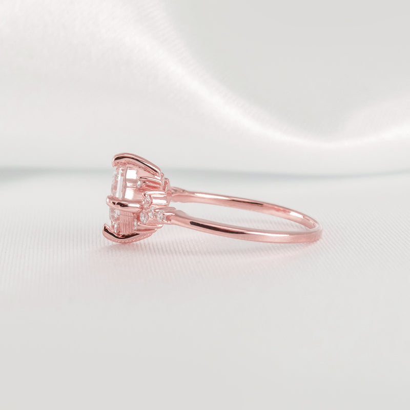 Shown in 1.10 Carat Asscher Cut * The Zakari Starlight Princess Moissanite Engagement Ring | Lisa Robin