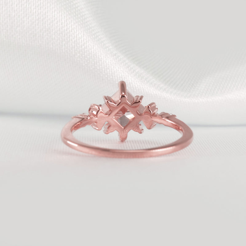 Shown in 1.10 Carat Asscher Cut Moissanite * The Zakari Starlight Princess Moissanite Engagement Ring | Lisa Robin