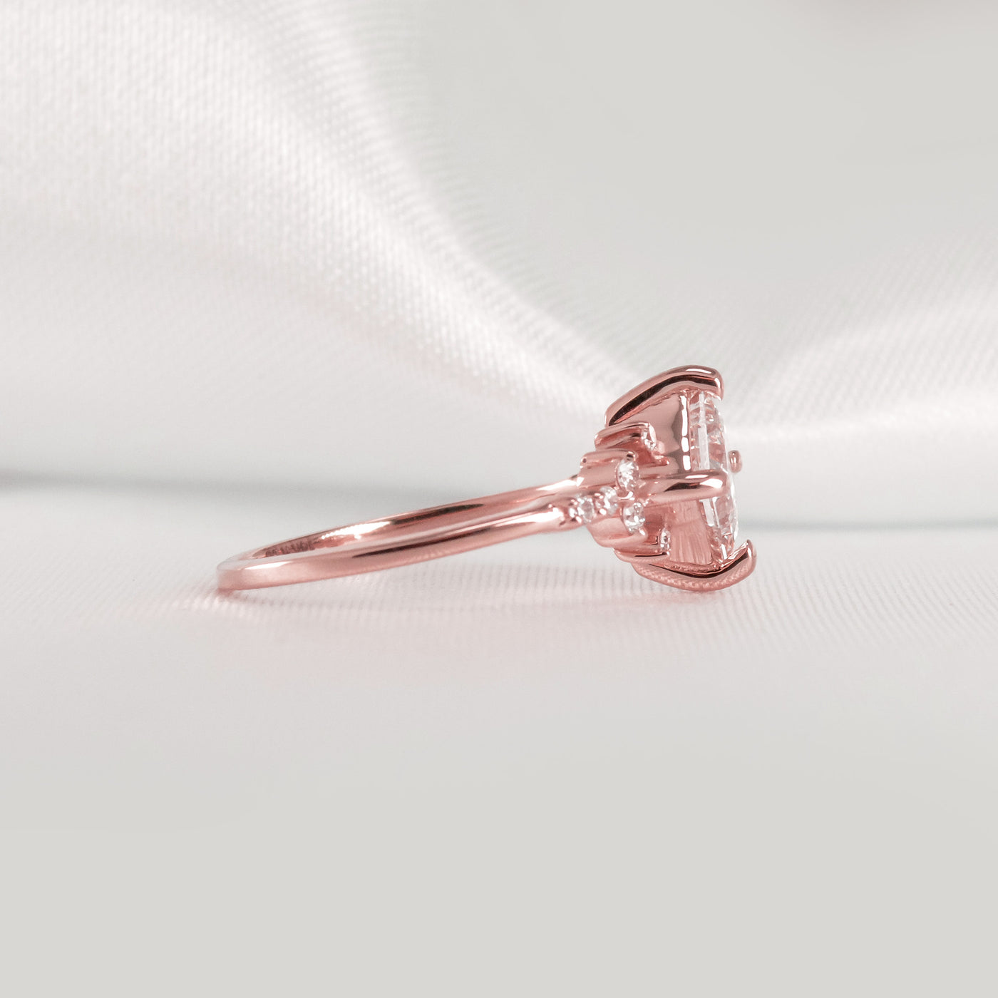 Shown in 1.10 Carat Asscher Cut Moissanite* The Zakari Starlight Princess Moissanite Engagement Ring | Lisa Robin#color_14k-rose-gold