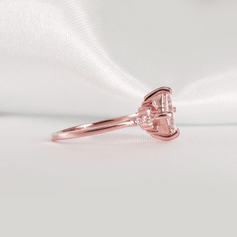 Shown in 1.10 Carat Asscher Cut Moissanite* The Zakari Starlight Princess Moissanite Engagement Ring | Lisa Robin