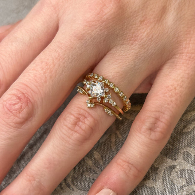 The Frankie Bezeled Diamond Wedding Ring