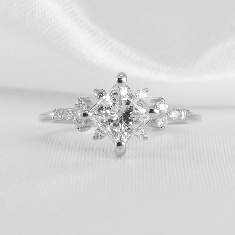 Shown in 1.10 Carat * The Zakari Starlight Princess Diamond Engagement Ring | Lisa Robin