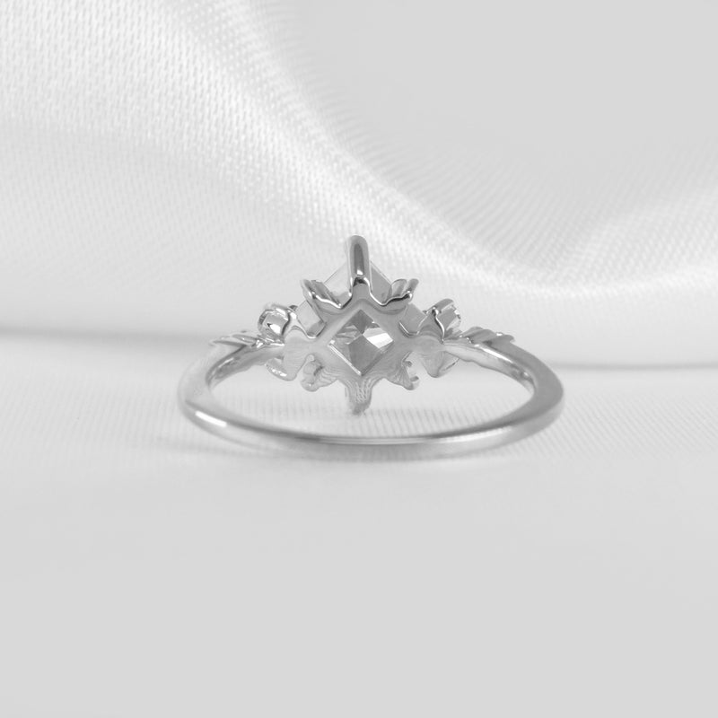 Shown in 1.10 Carat Asscher Cut* The Zakari Starlight Princess Moissanite Engagement Ring | Lisa Robin