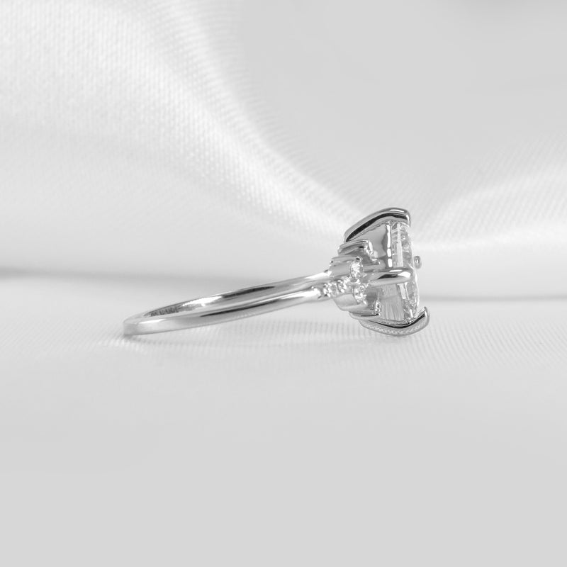 Shown in 1.10 Carat Asscher Cut * The Zakari Starlight Princess Moissanite Engagement Ring | Lisa Robin