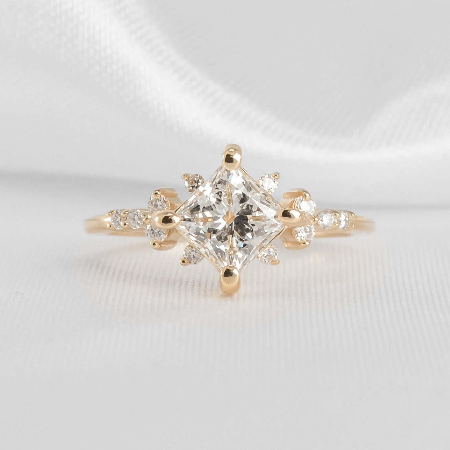 Shown in 1.10 Carat * The Zakari Starlight Princess Diamond Engagement Ring | Lisa Robin#color_14k-yellow-gold