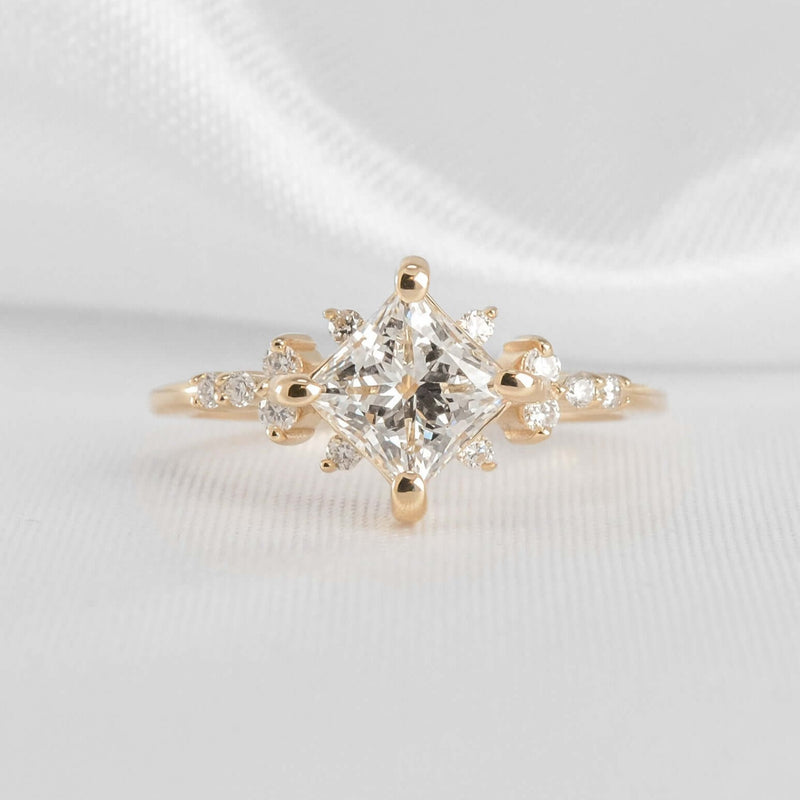 Shown in 1.10 Carat * The Zakari Starlight Princess Diamond Engagement Ring | Lisa Robin