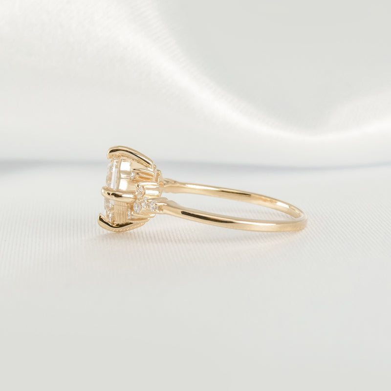 Shown in 1.10 Carat Asscher Cut * The Zakari Starlight Princess Moissanite Engagement Ring | Lisa Robin