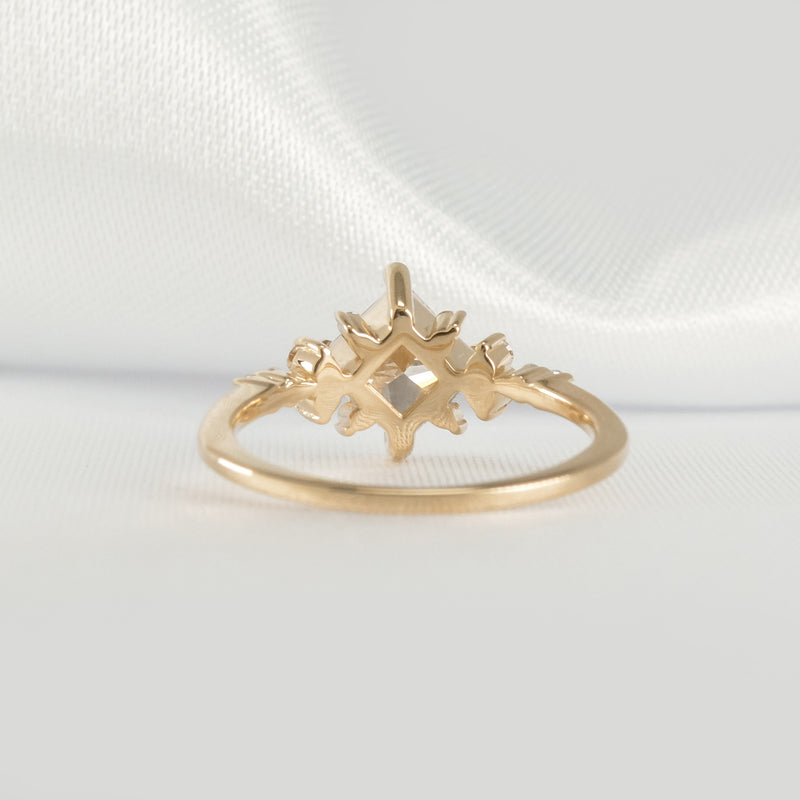 Shown in 1.10 Carat Asscher Cut * The Zakari Starlight Princess Moissanite Engagement Ring | Lisa Robin