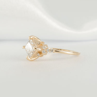 Shown in 1.10 Carat * The Zakari Starlight Princess Moissanite Engagement Ring | Lisa Robin#color_14k-yellow-gold