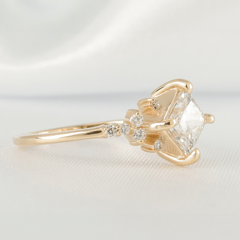 Shown in 1.10 Carat * The Zakari Starlight Princess Moissanite Engagement Ring | Lisa Robin