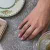 The Dillon Tapered Baguette Diamond Wedding Ring in 14k yellow gold on model hand by Lisa Robin jewelry