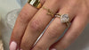 The Sierra diamond engagement ring paired with the  Frances diamond wedding band on model | Lisa Robin