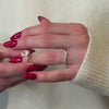 The Kendall Curved Diamond Wedding Ring in 14k yellow gold on model hand by Lisa Robin jewelry