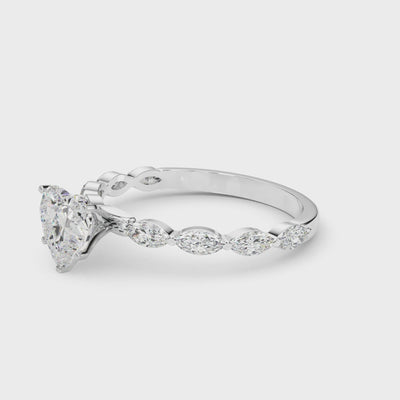 The Marley Side Stone Diamond Engagement Ring
