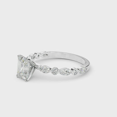 The Marley Side Stone Diamond Engagement Ring