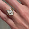 The Emery bezel diamond engagement ring paired with the Kairo curved wedding ring | Lisa Robin