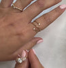 TWILIGHT DIAMOND CHEVRON WEDDING RING with ANNA DIAMOND CLUSTER ENGAGEMENT RING / Lisa Robin