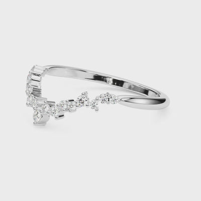 The Twilight Diamond Chevron Wedding Ring Media | Lisa Robin#color_18k-white-gold