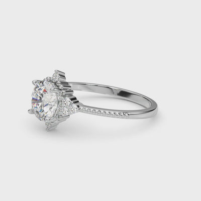Shown in 1.0 Carat * The Galaxy Diamond Engagement Ring | Lisa Robin#color_platinum