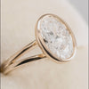 The Emery Oval Diamond Bezel Engagement Ring | Lisa Robin