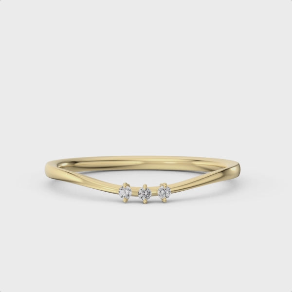 The Zoey Contoured Diamond Band | Lisa Robin