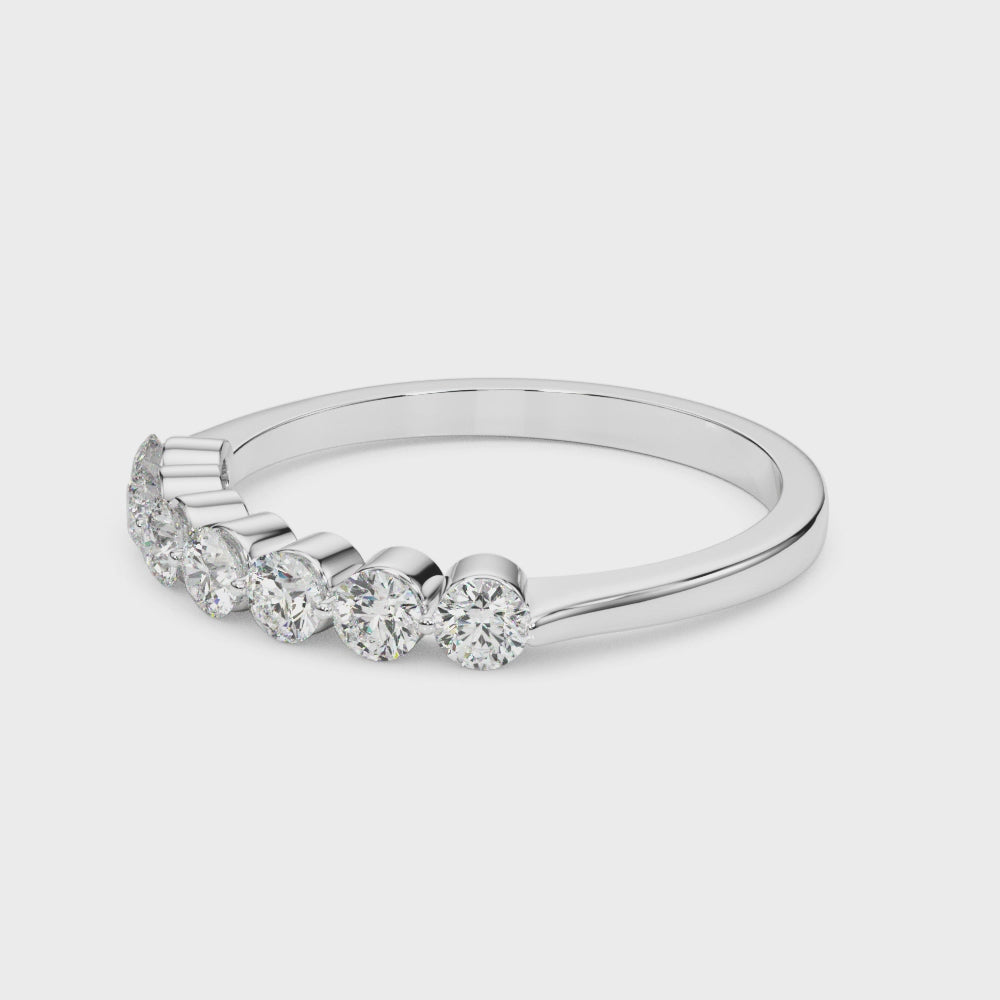 The Taryn Floating 7 Stone Diamond Wedding Ring
