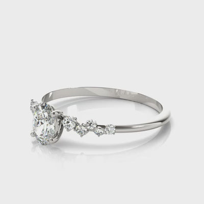 Shown in 1.5 carat * The Polaris Diamond Engagement Ring | Lisa Robin#shape_oval