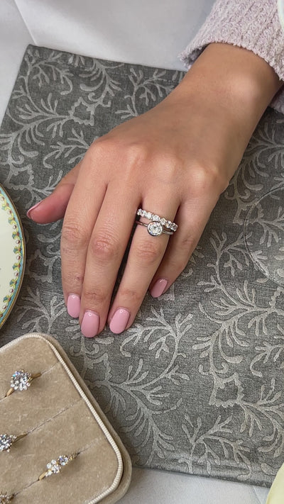 The Keely diamond eternity band paired with the Morgan diamond ring | Lisa Robin