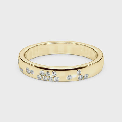 The Jordan Scatter Diamond Narrow Ring | Lisa Robin#color_18k-yellow-gold