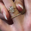 The Morgan bezeled radiant cut diamond with the Ellend diamond wedding band | Lisa Robin