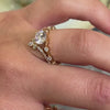 HALEE DIAMOND CHEVRON WEDDING RING with PORTIA DISTANCE DIAMOND ENGAGEMENT RING / Lisa Robin