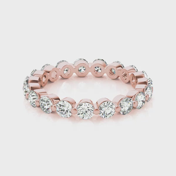 The Tristan Floating Diamond Eternity Ring | Lisa Robin#color_18k-rose-gold