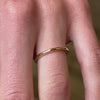 The Jamie domed wedding ring in gold on model| Lisa Ronin