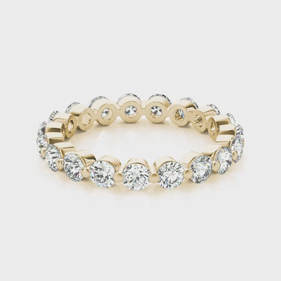The Tristan Floating Diamond Eternity Ring | Lisa Robin#color_18k-yellow-gold