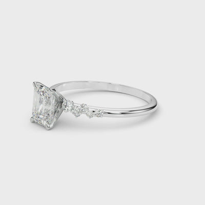 Shown in 1.5 carat * The Polaris Diamond Engagement Ring | Lisa Robin#shape_emerald