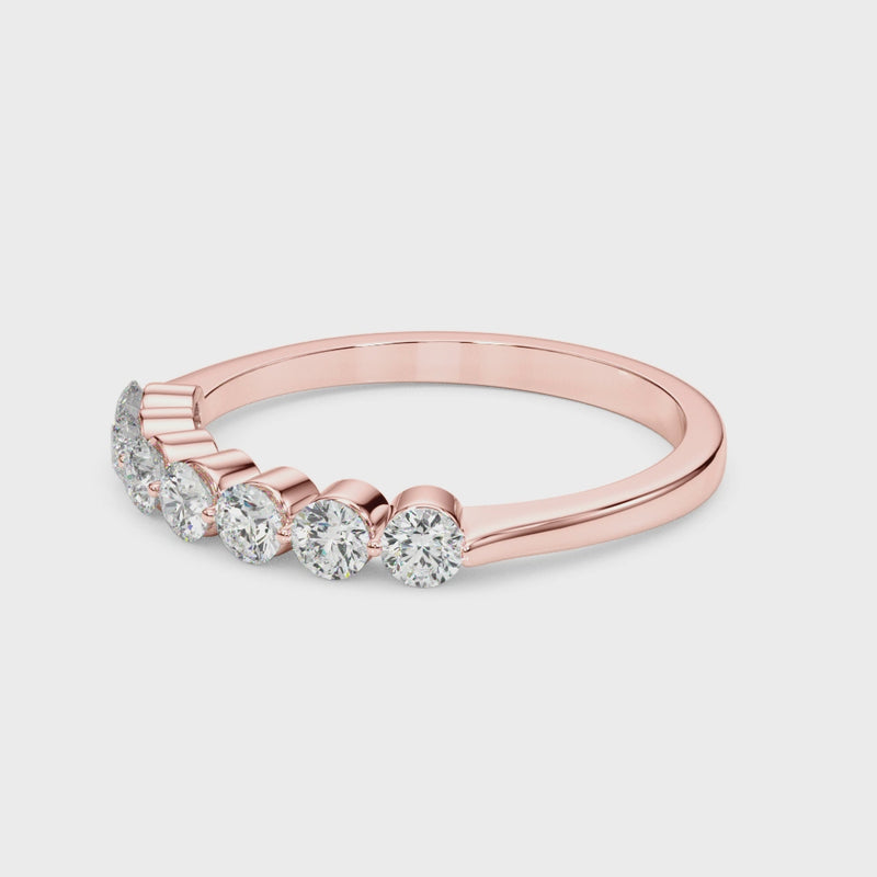 The Taryn Floating 7 Stone Diamond Wedding Ring | Lisa Robin