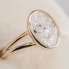 The Emery bezel Oval Diamond Engagement Ring | Lisa Robin