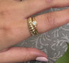 Genevieve hexagon and gold croissant ring | Lisa Robin